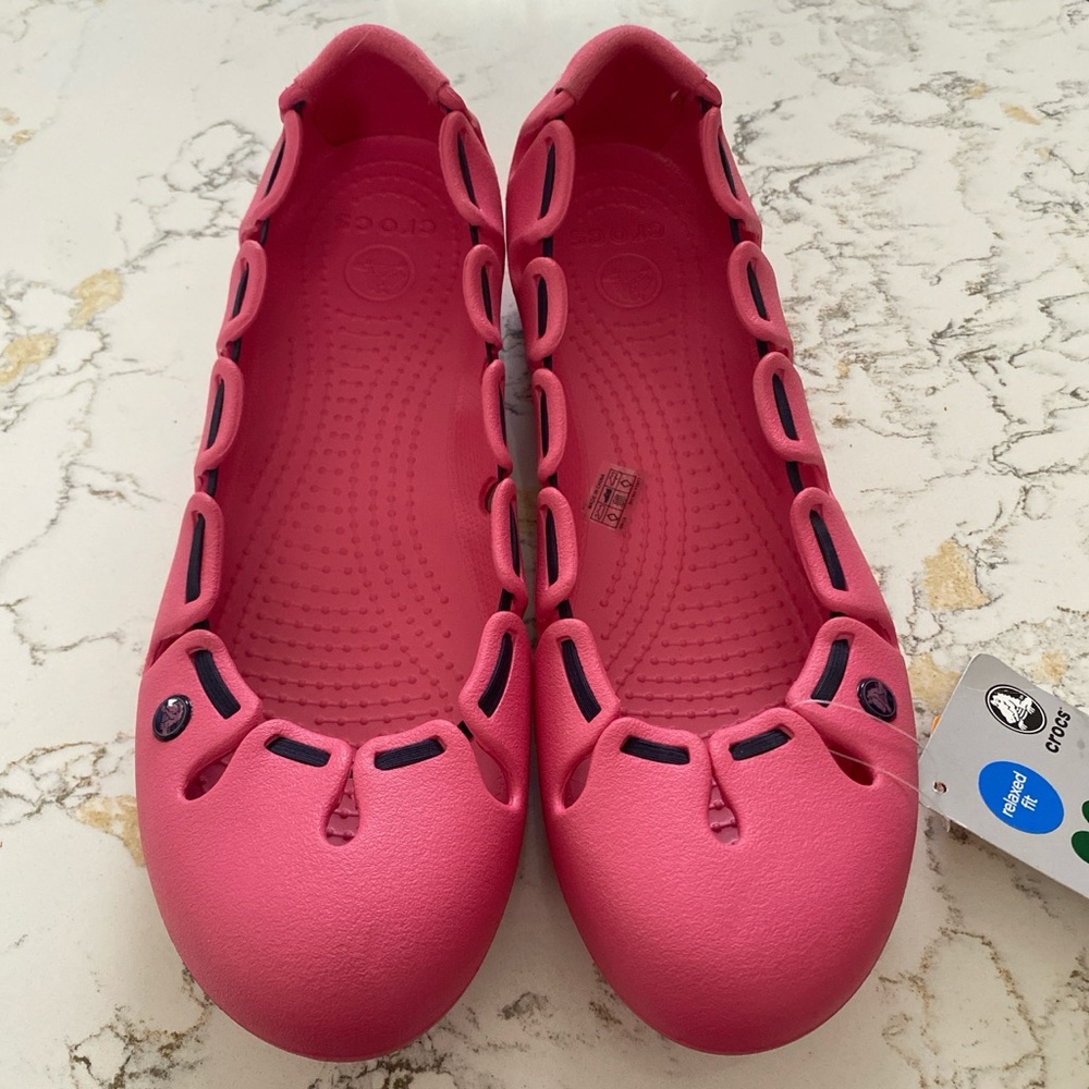 CROCS Pink Flats with Ventilation